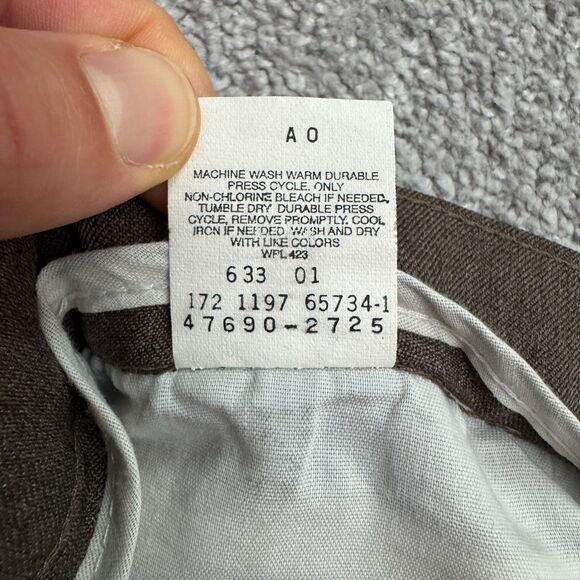 Levi's Action Slacks Vintage 80s Dress Pants Mens 36x29 Brown Flat Front Trouser - Picture 9 of 16